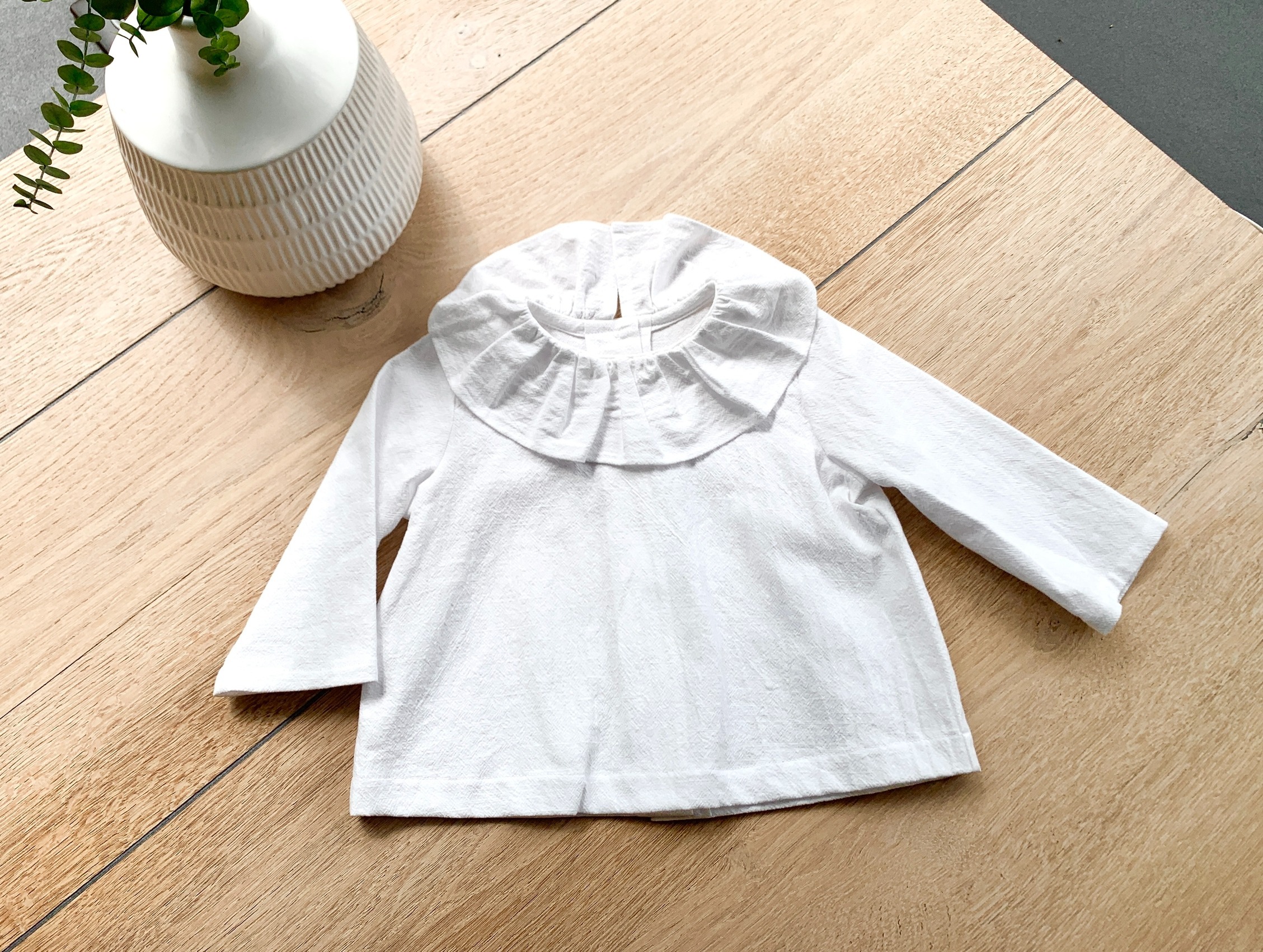 blouse col volanté