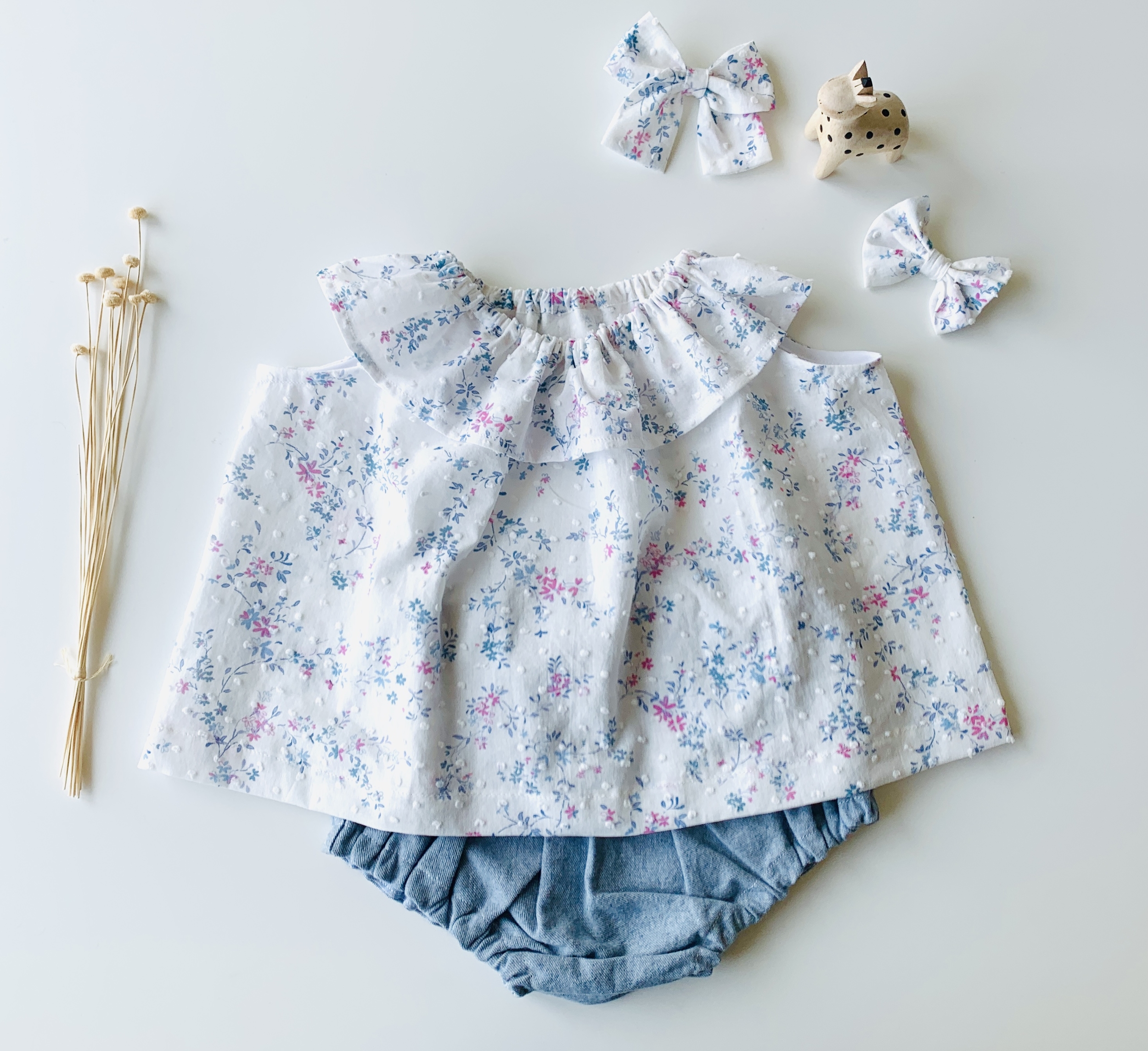 ensemble blouse plumetis