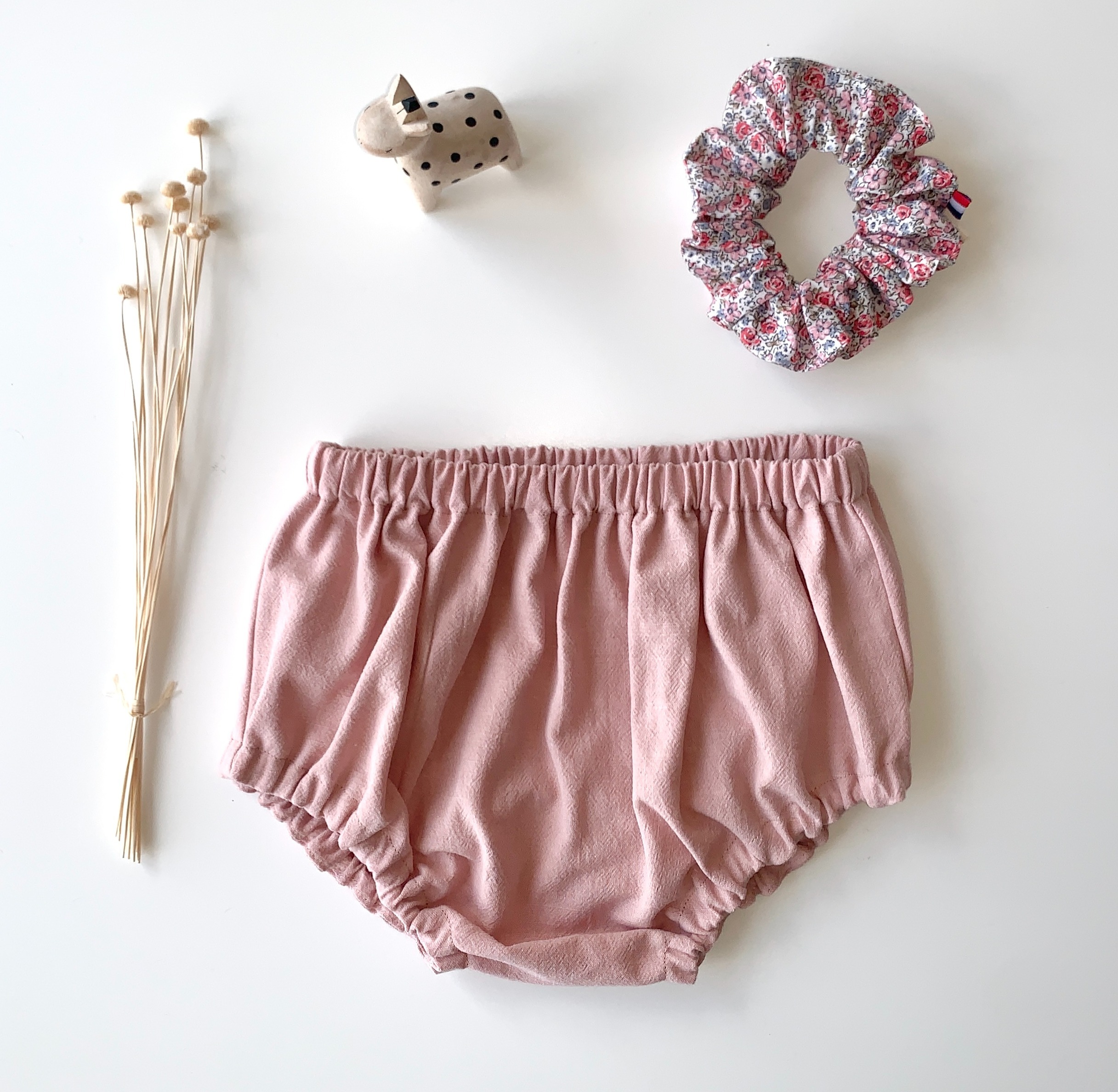 bloomer coton lavé vieux rose