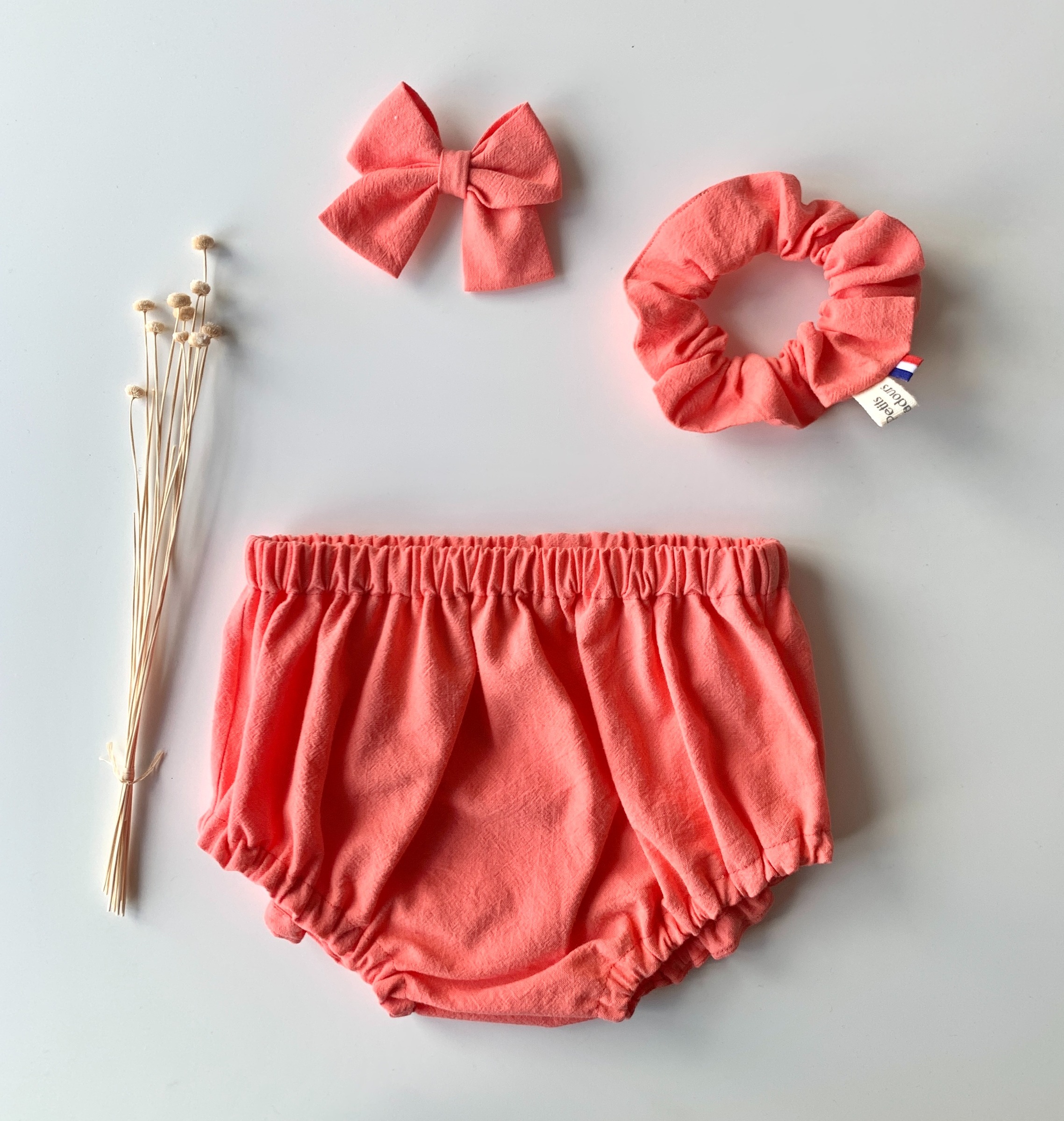 bloomer coton lavé corail