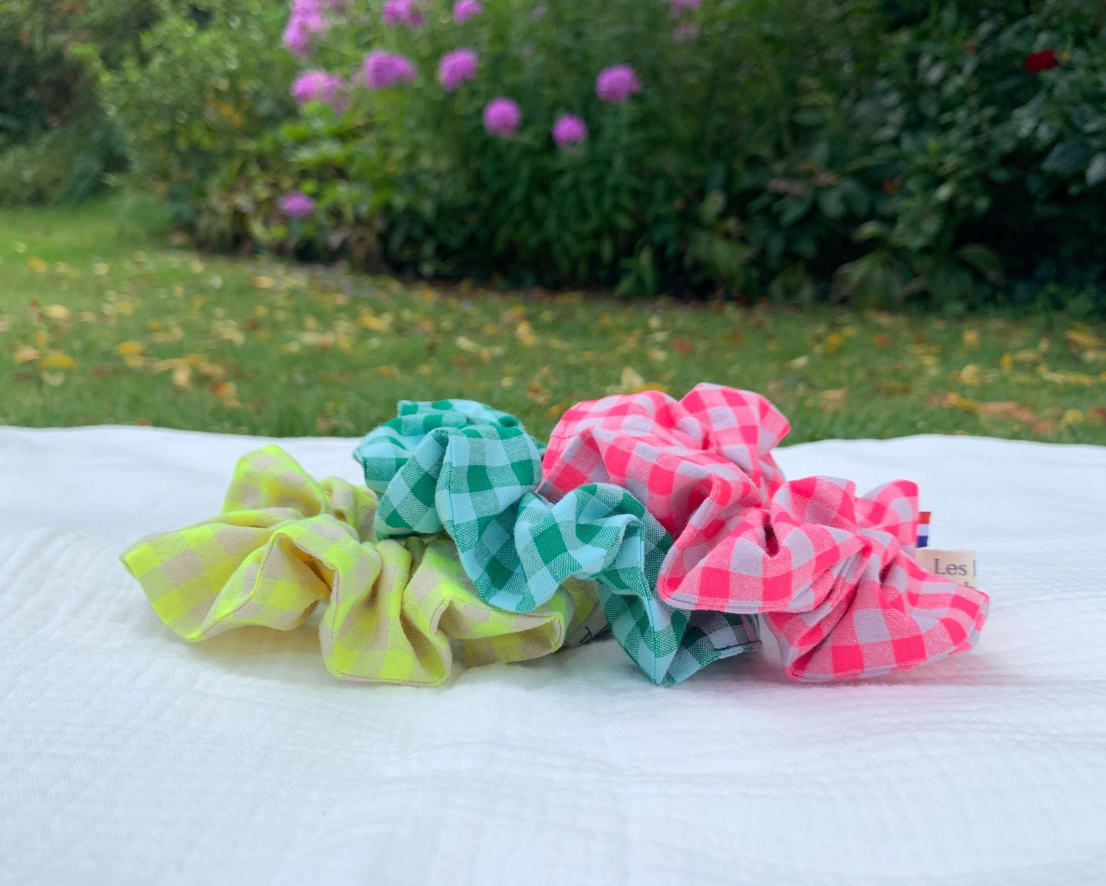 chouchou jaune vert ou rose fluo
