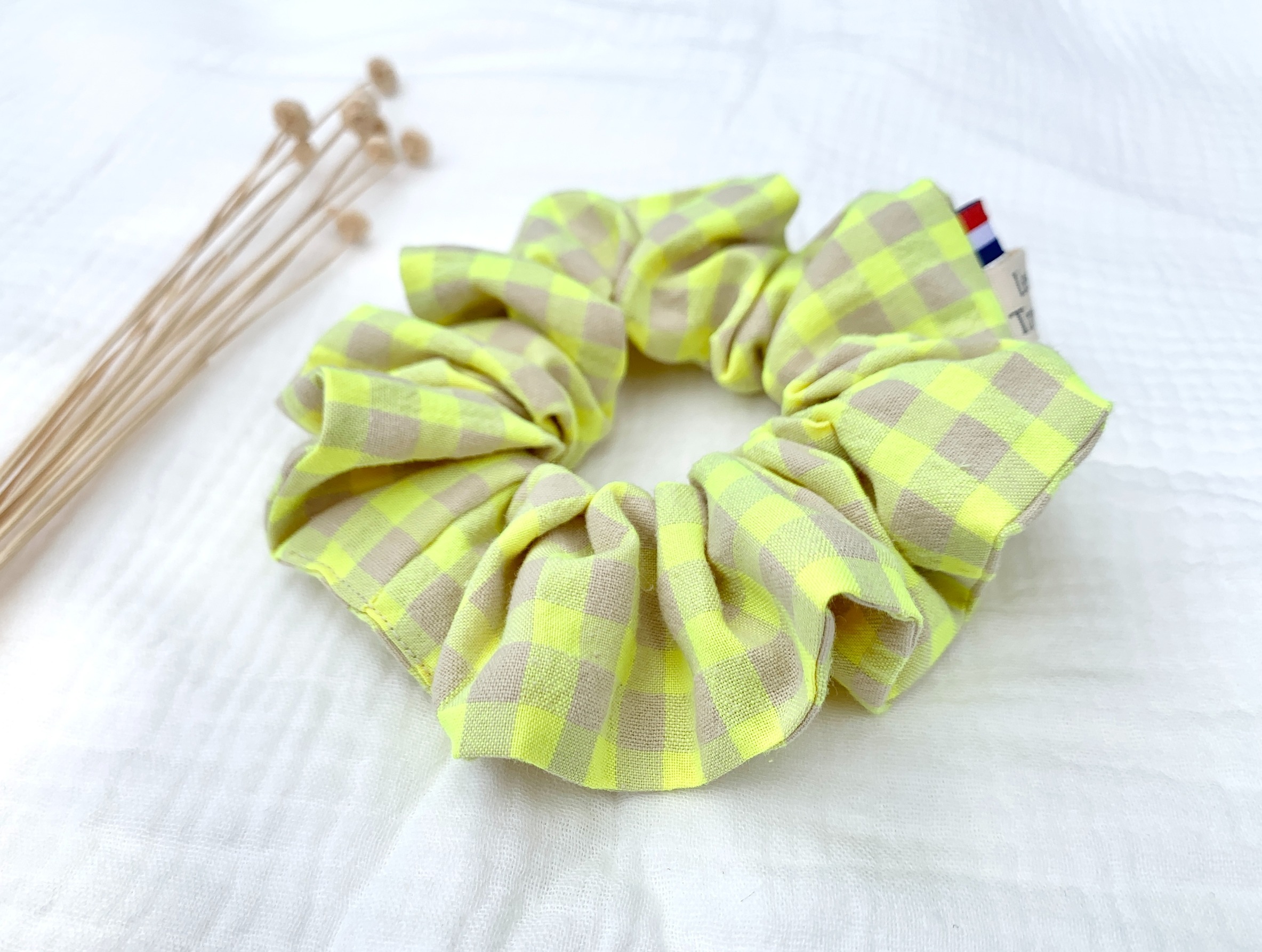 chouchou jaune fluo