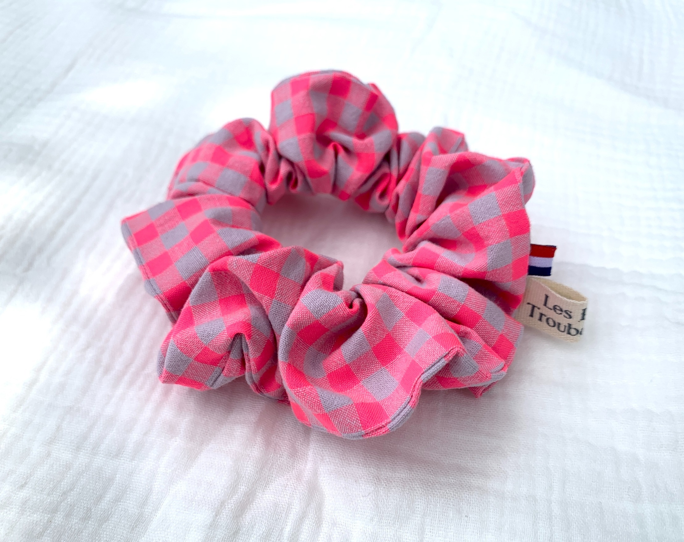 chouchou rose fluo