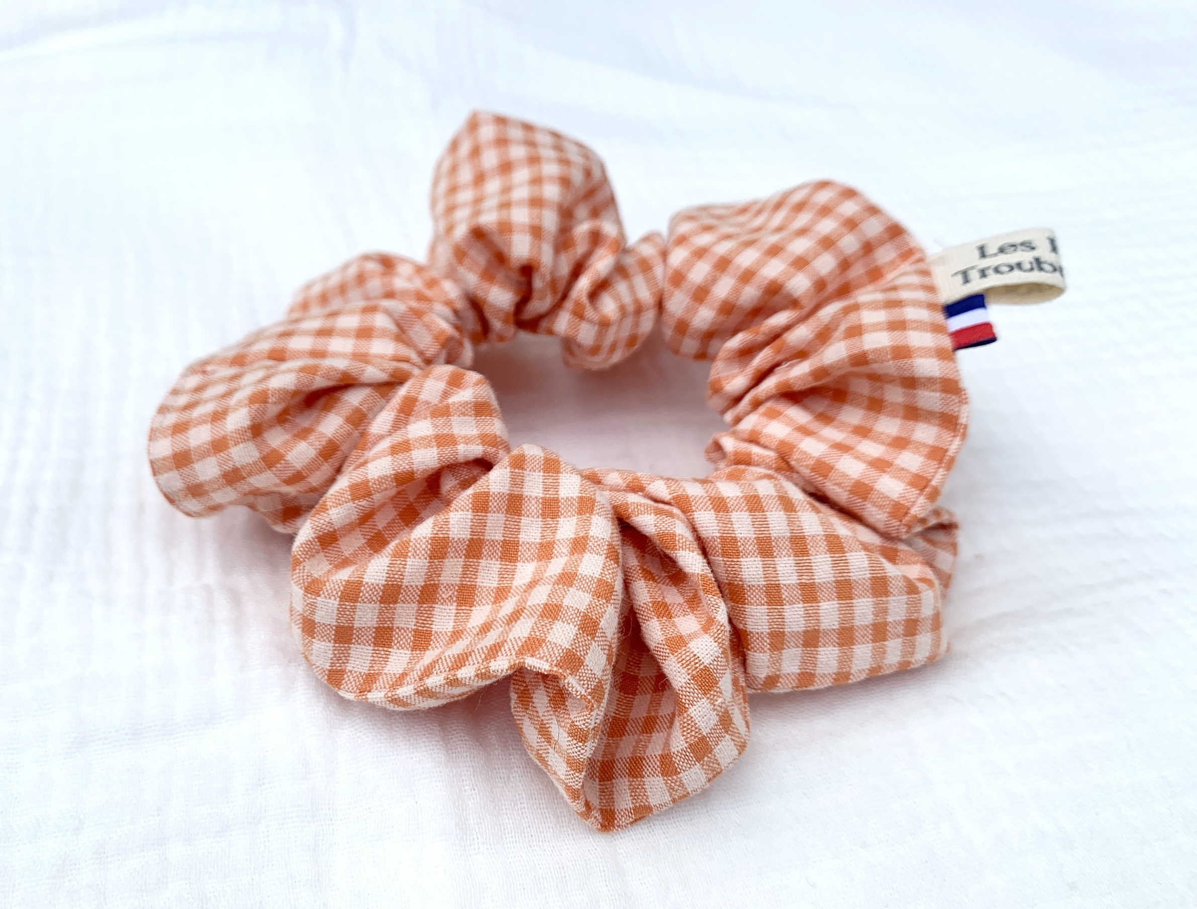chouchou vichy orange