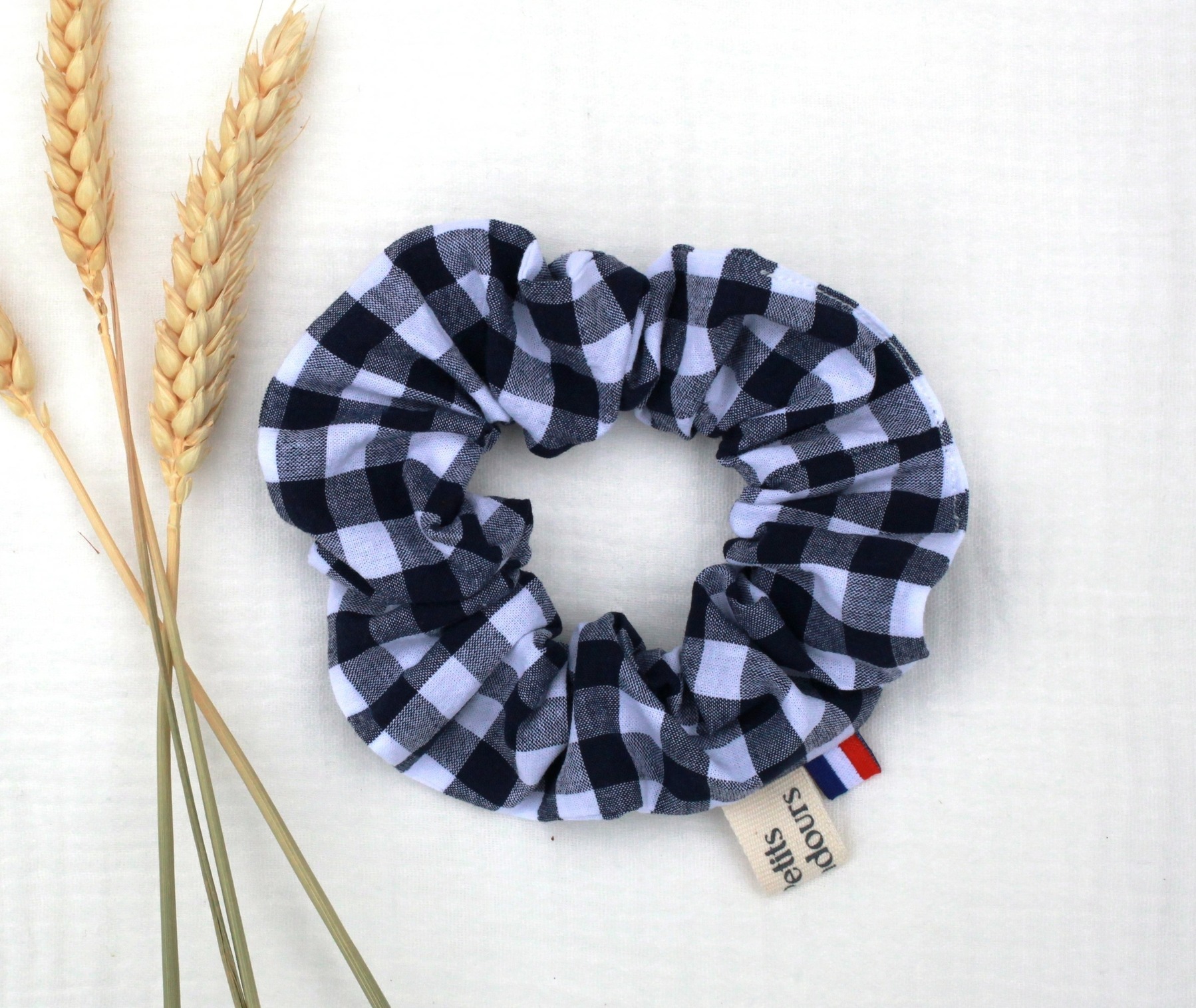 chouchou vichy marine grands carreaux