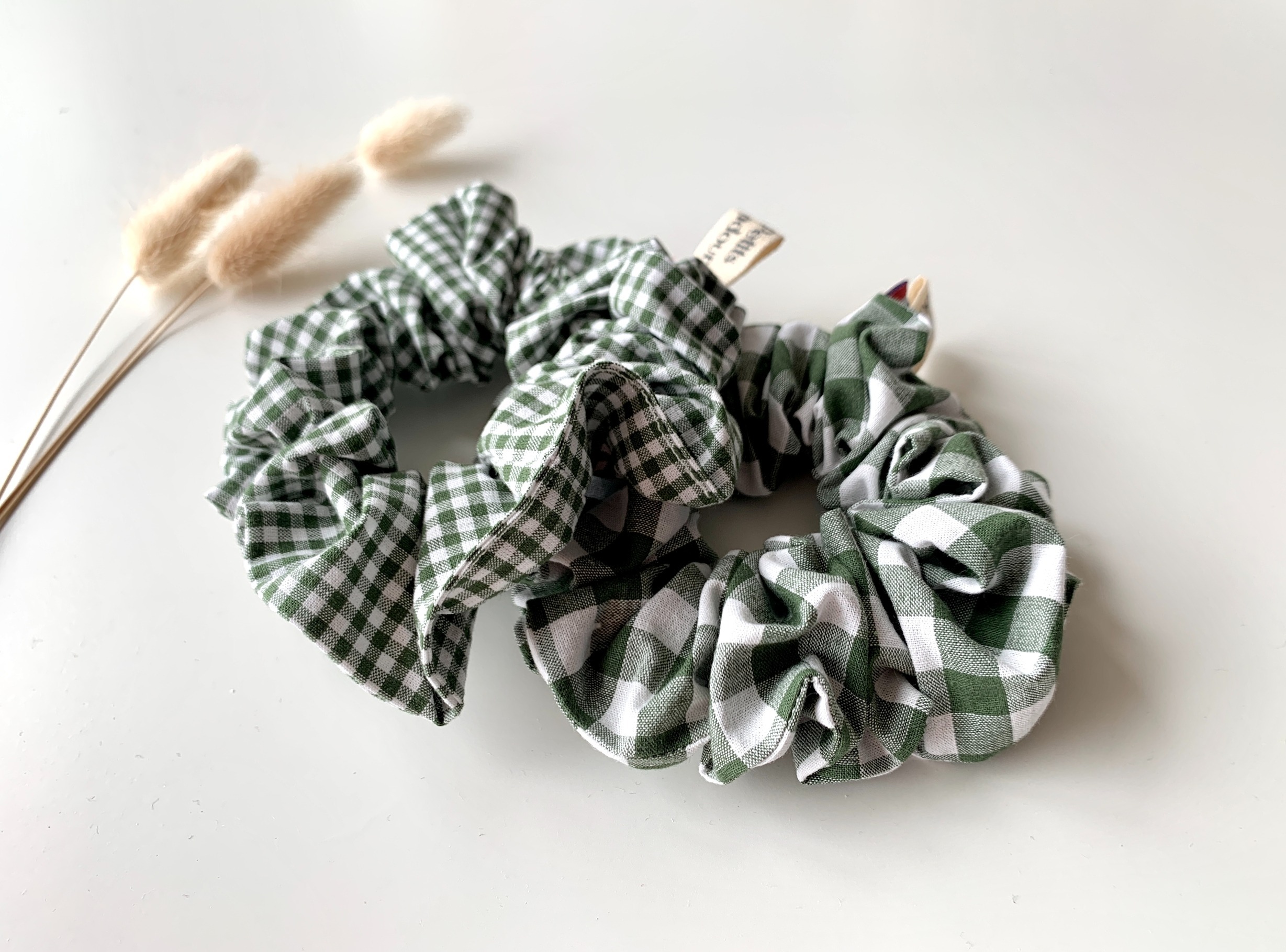 chouchous vichy vert sapin