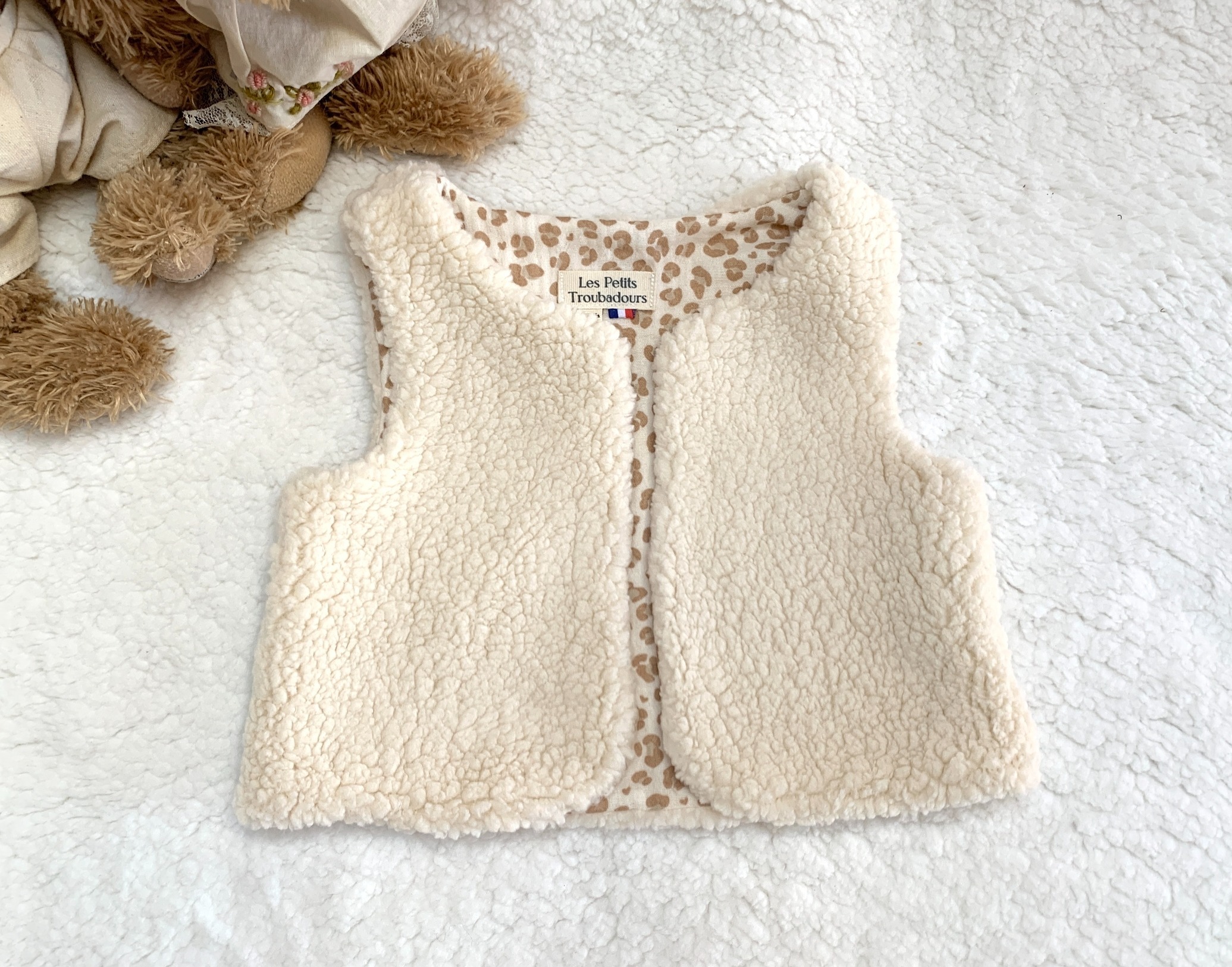 gilet sans manche leopard mia milk