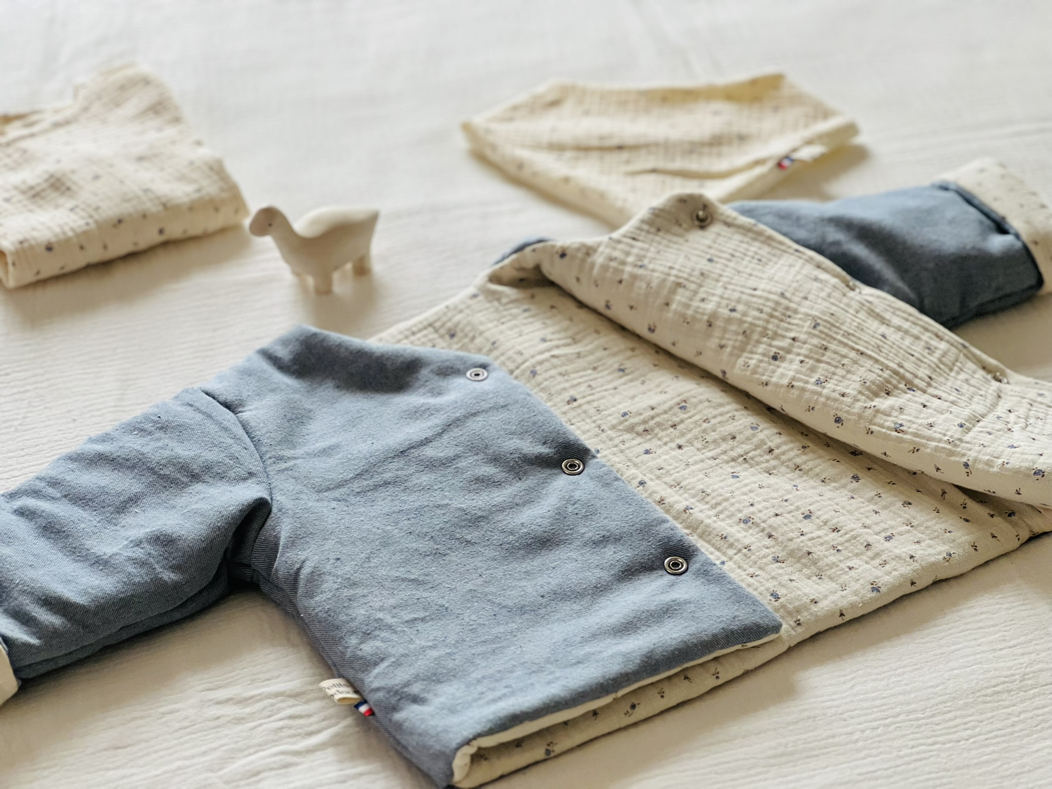 veste ouatinée réversible sergé de coton biologique