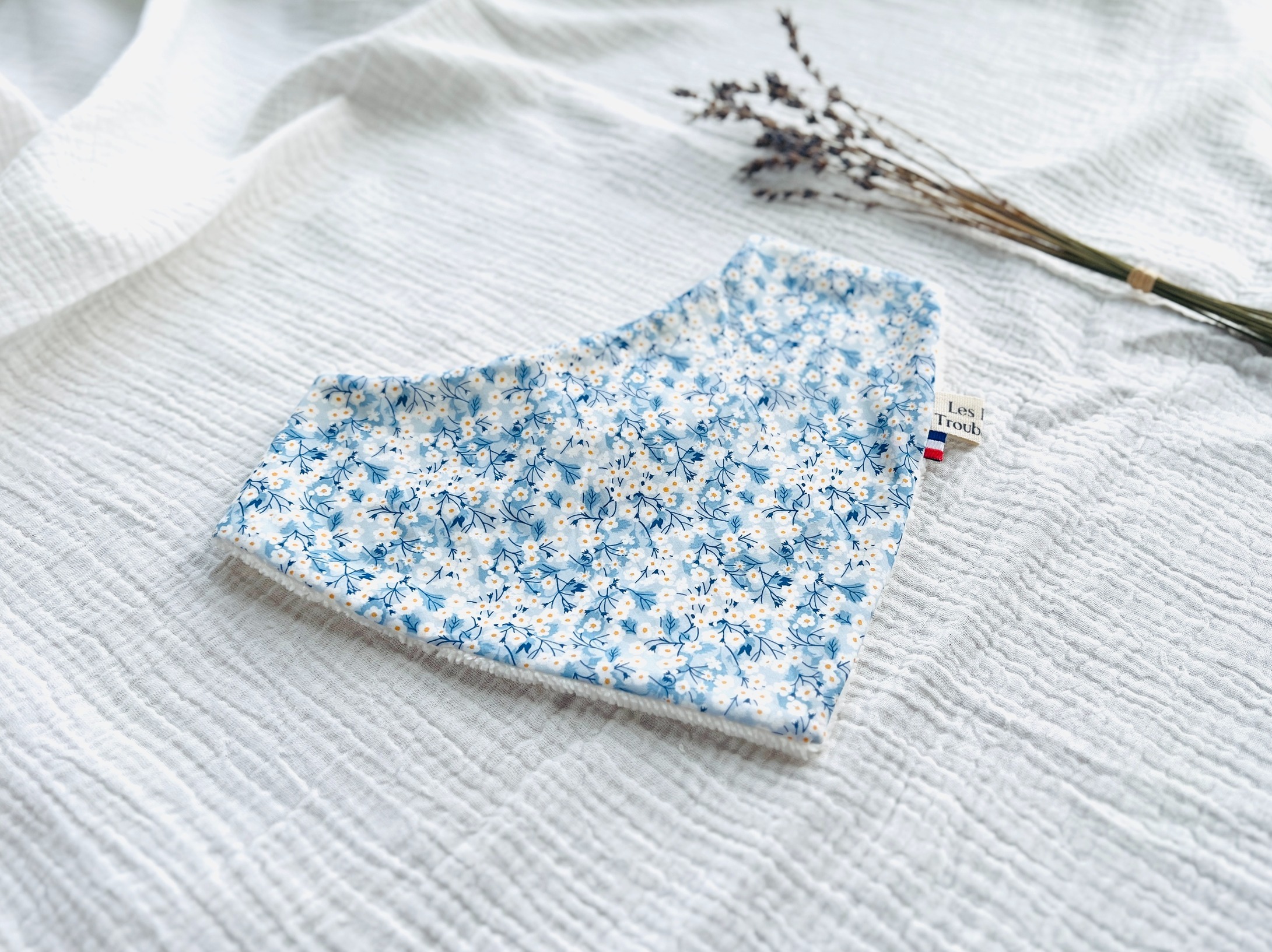 Bavoir bandana Liberty of London Mitsi Bleu