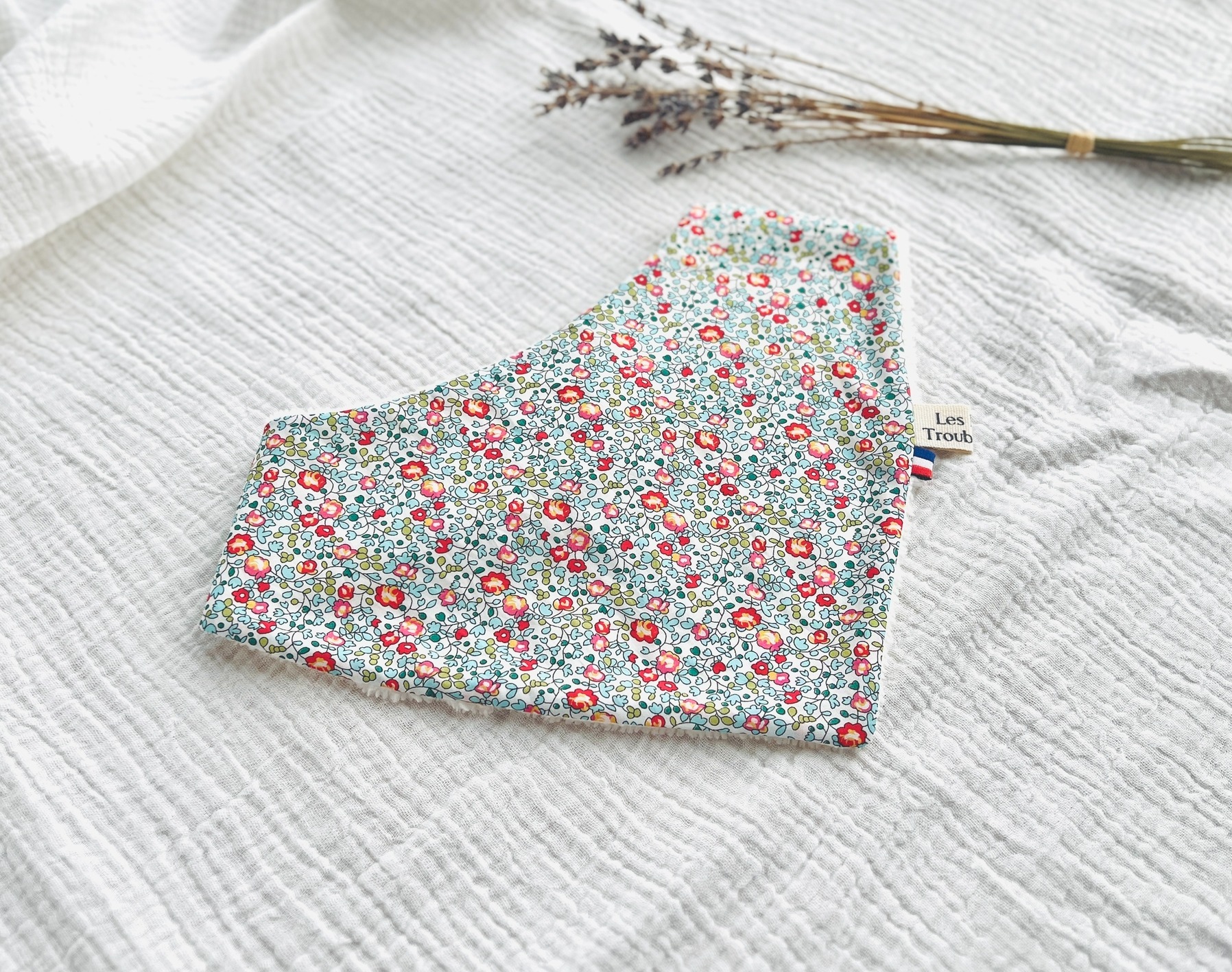 bavoir bandana liberty of london eloise menthe