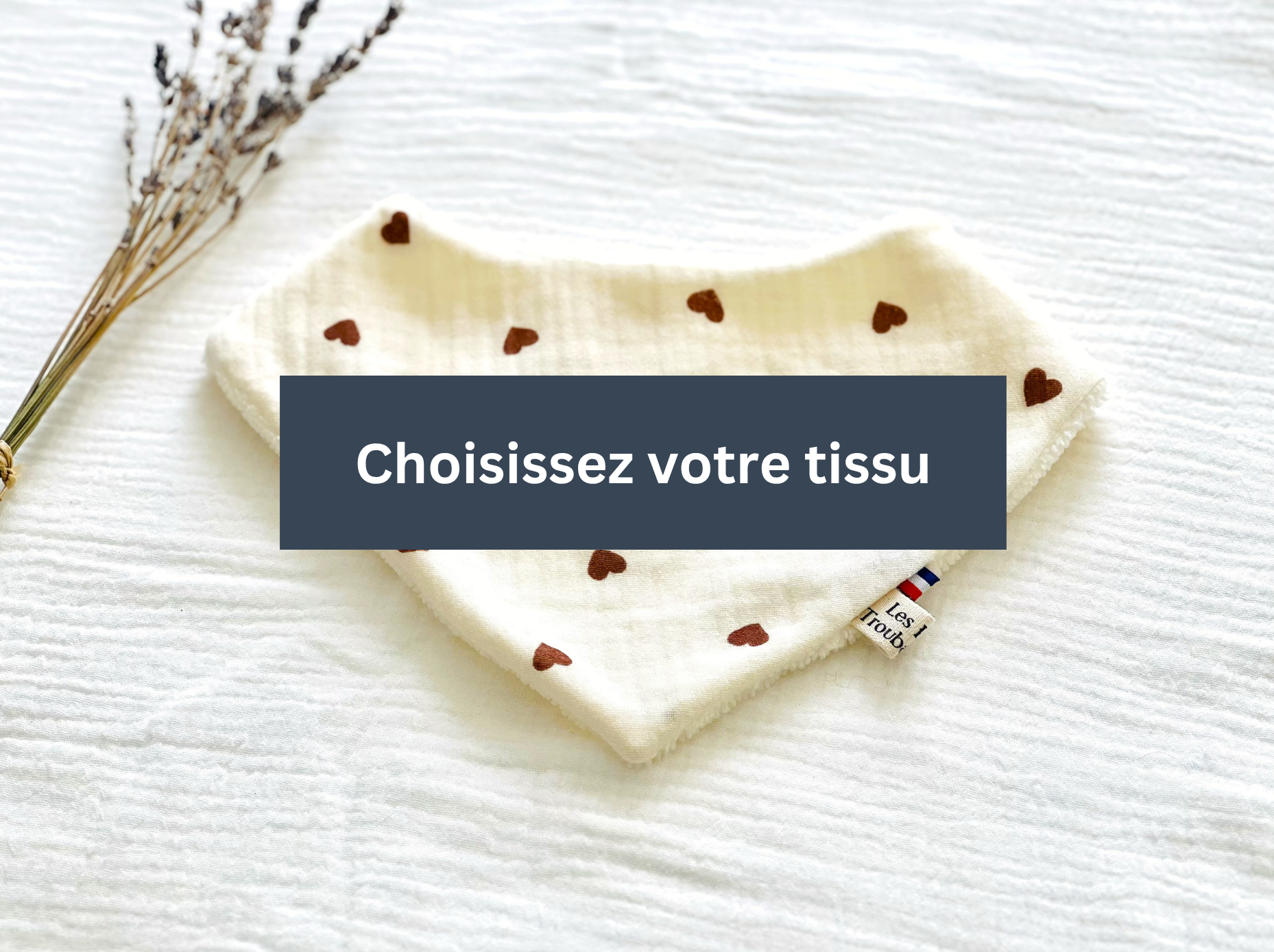 bavoir bandana fait main - tissu au choix