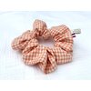 chouchou adulte enfant fait main vichy orange