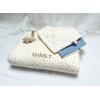coffret naissance personnalisable double gaze de coton biologique charly fleurs bleues