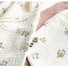 coffret Premium  cape de bain trousse de toilette lingette double gaze fleurie