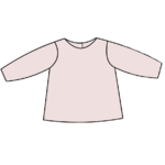 blouse unie sans col