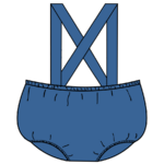 bloomer bretelles bleu