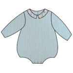 barboteuse double gaze col liberty