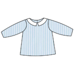 chemise rayée col blanc