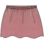 jupe velours rose