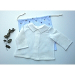 chemise double gaze blanche