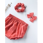 bloomer barrette et chouchou corail