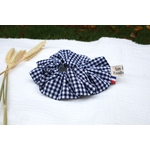 chouchou vichy marine petits carreaux