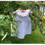 robe seersucker coton col broderie anglaise fait main