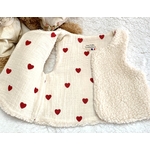 gilet sherpa double gaze coeur ouvert