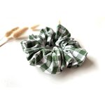 chouchou grand vichy vert sapin