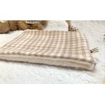 tour de cou double gaze de coton vichy sable