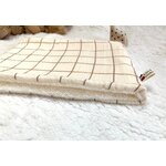 tour de cou double gaze de coton grands carreaux