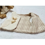 gilet sans manche double gaze vichy sable
