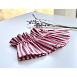 col amovible victorien larges rayures Rouge