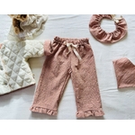 col amovible pantalon seersucker vichy caramel veste matelassée