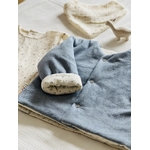 veste ouatinee bleu jean reversible