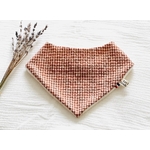 bavoir bandana seersucker vichy caramel