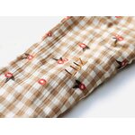 couverture gaze de coton vichy brodée petites fleurs personnalisable