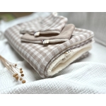 couverture gaze de coton vichy galet