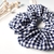 chouchou vichy marine petits carreaux