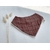 bavoir bandana double gaze grands carreaux chocolat