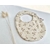 bavoir double gaze de coton ecrue naturelle