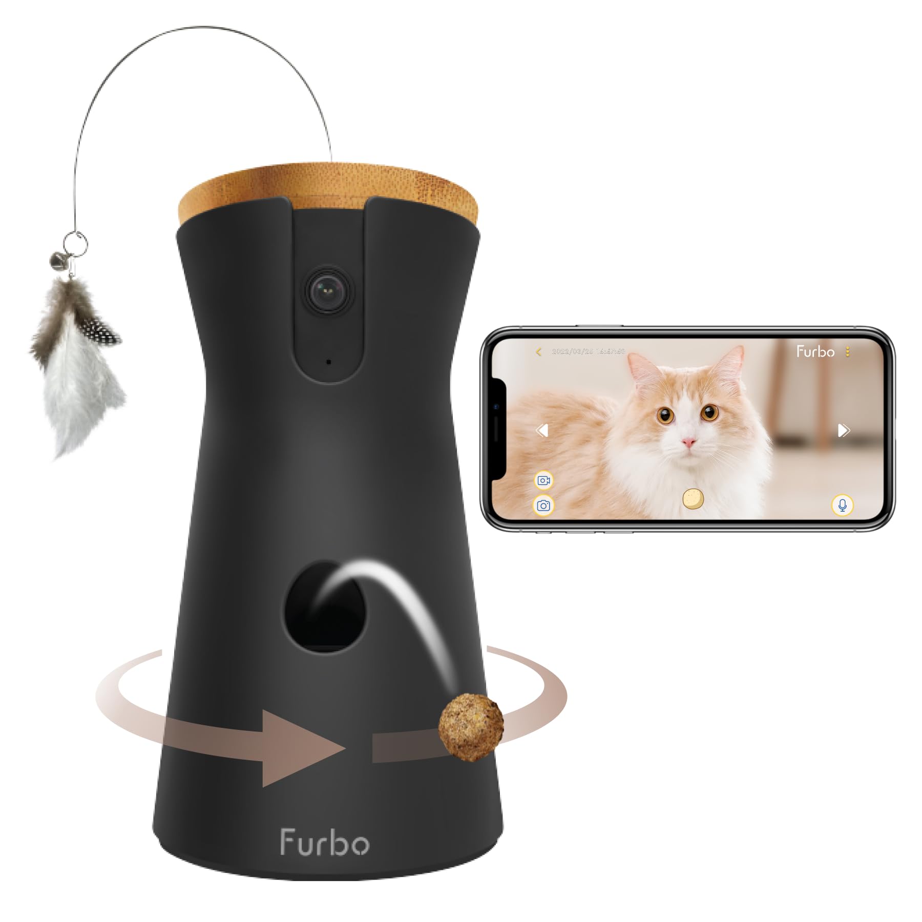 Caméra pour chat Furbo 360° avec lance-friandises