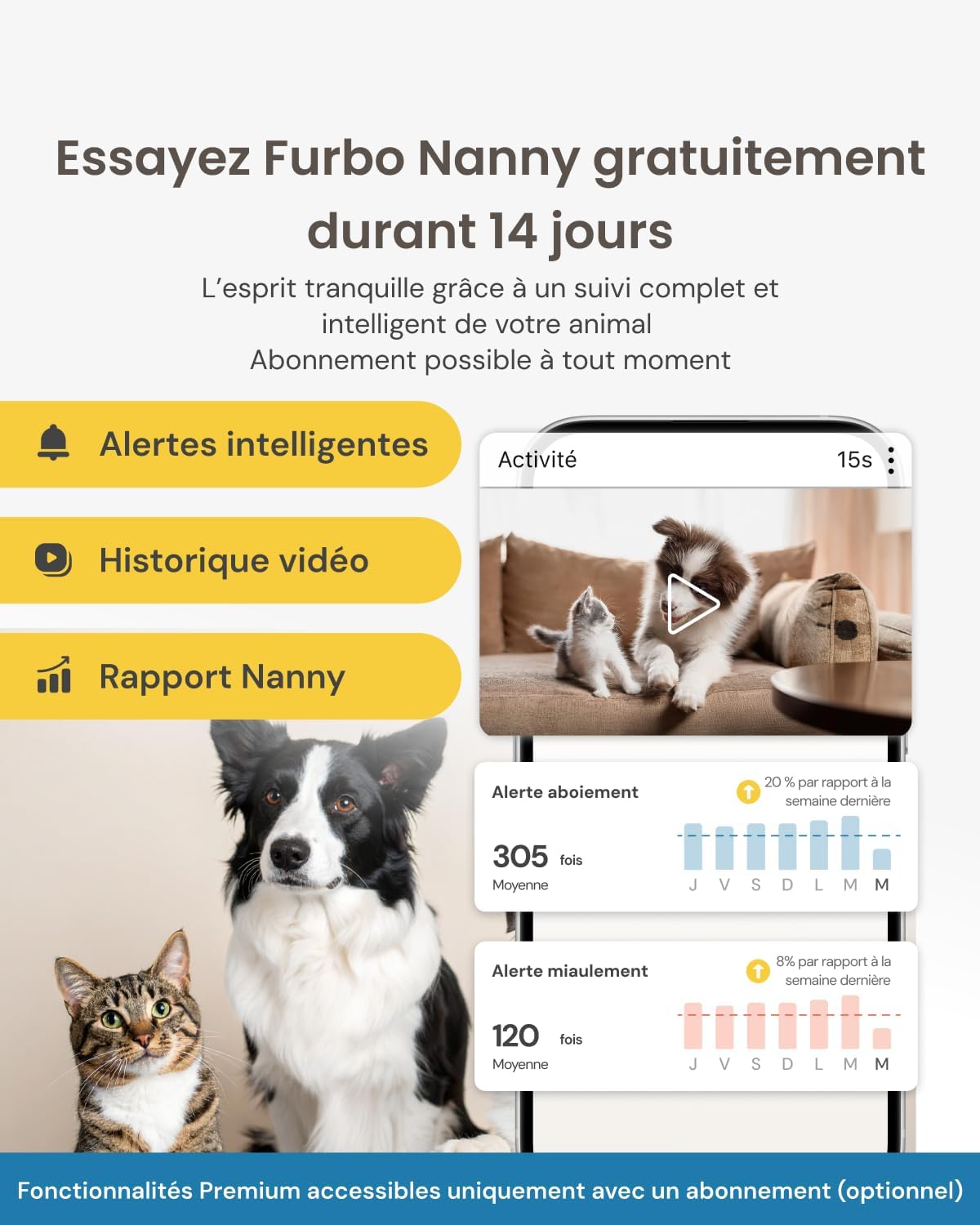 Caméra pour chat Furbo 360° avec lance-friandises, vue 7