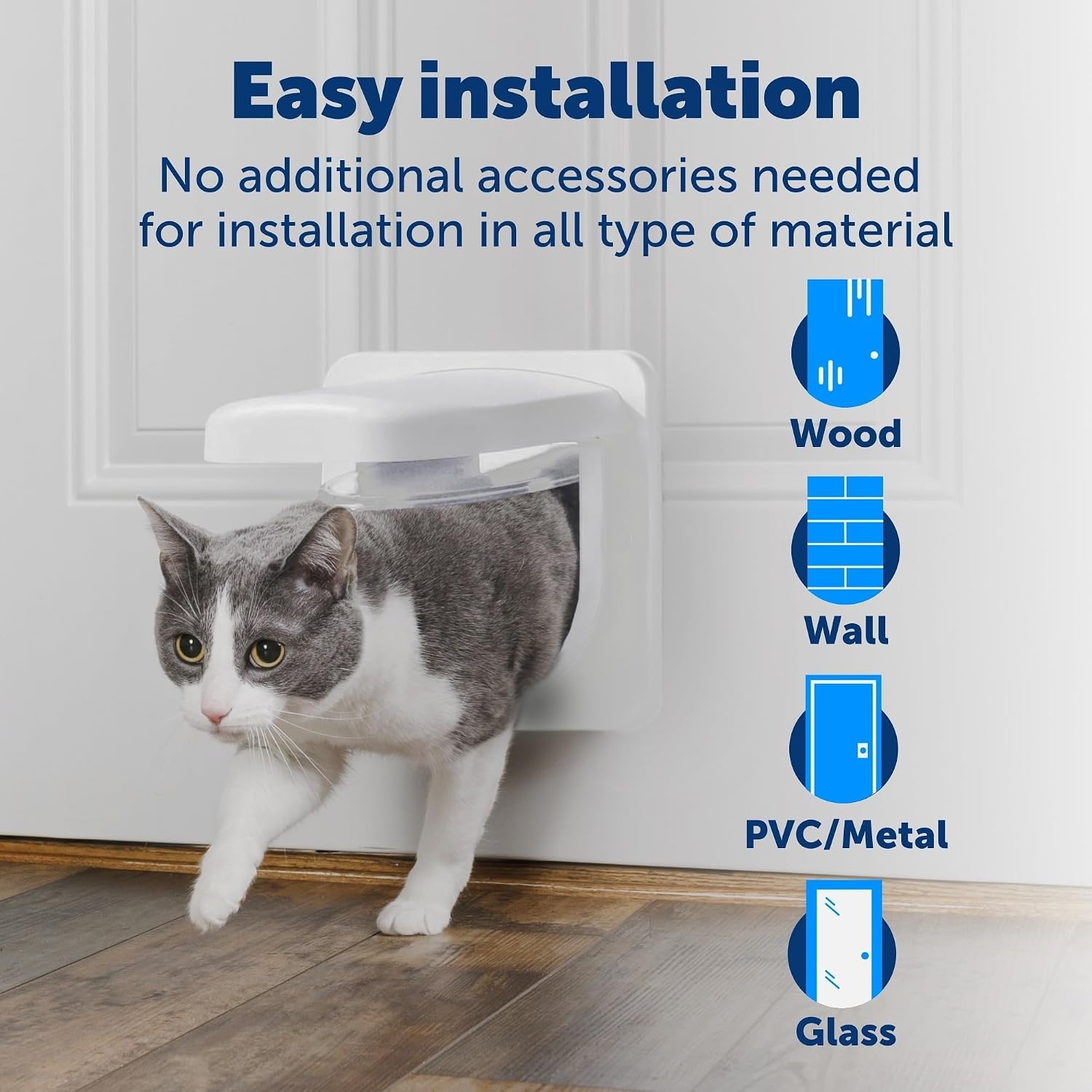Chatière à puce PetSafe Petporte Smart Flap blanche, vue 6