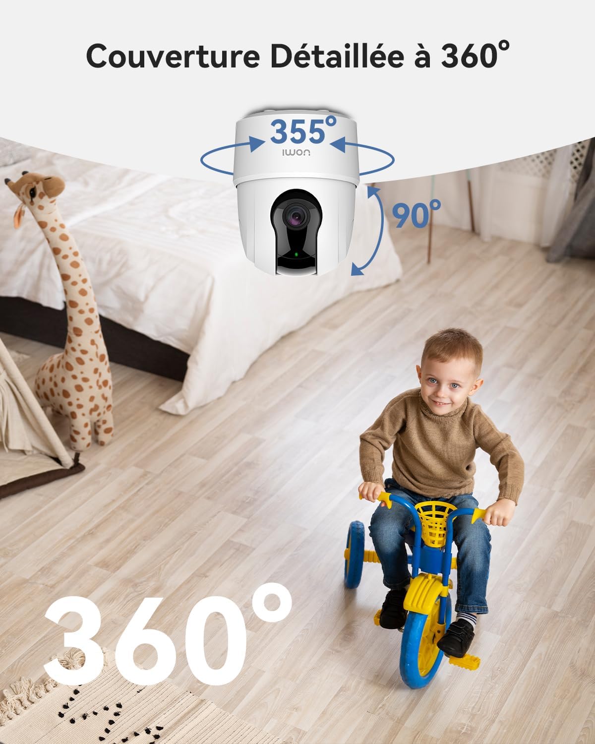 Caméra intérieure rotative Imou Ranger 2C blanche pour surveiller son chat, vue 8
