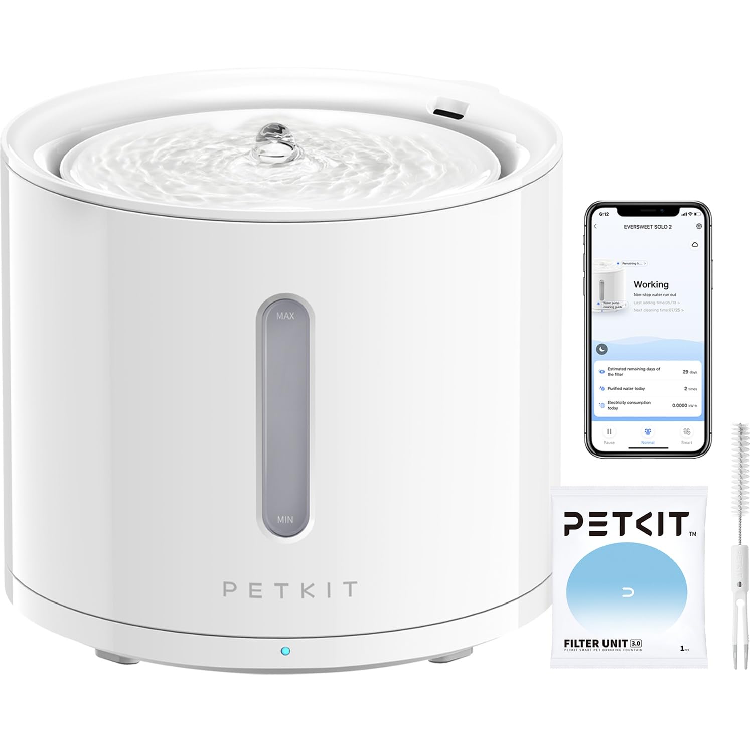 Fontaine à eau pour chat connectée PETKIT Eversweet Solo 2 blanche