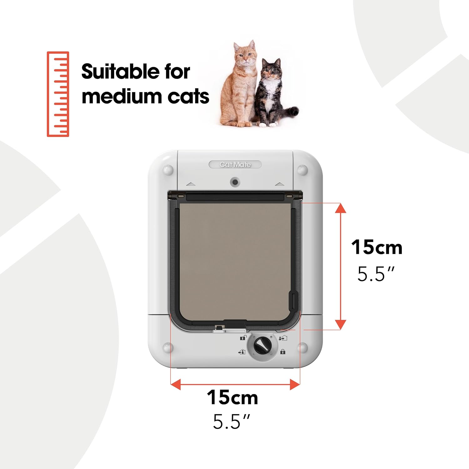 Chatière à puce électronique Cat Mate blanche, vue 5
