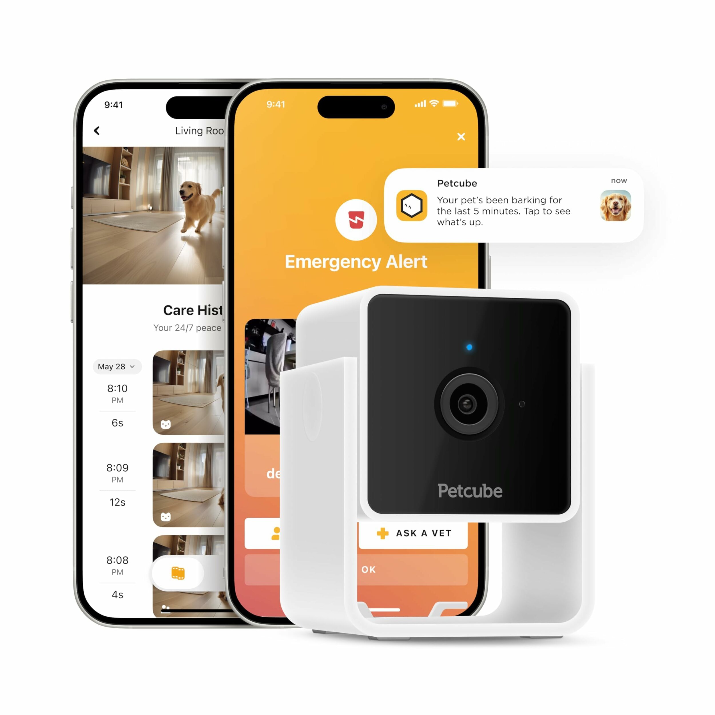 Caméra pour chat Petcube Cam blanche