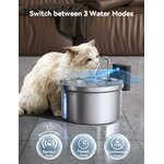 Fontaine à eau sans fil FEELNEEDY en inox avec robinet et détecteur, vue 4