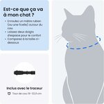 Collier GPS pour chat Tractive Mini noir avec son collier de sécurité, vue 6
